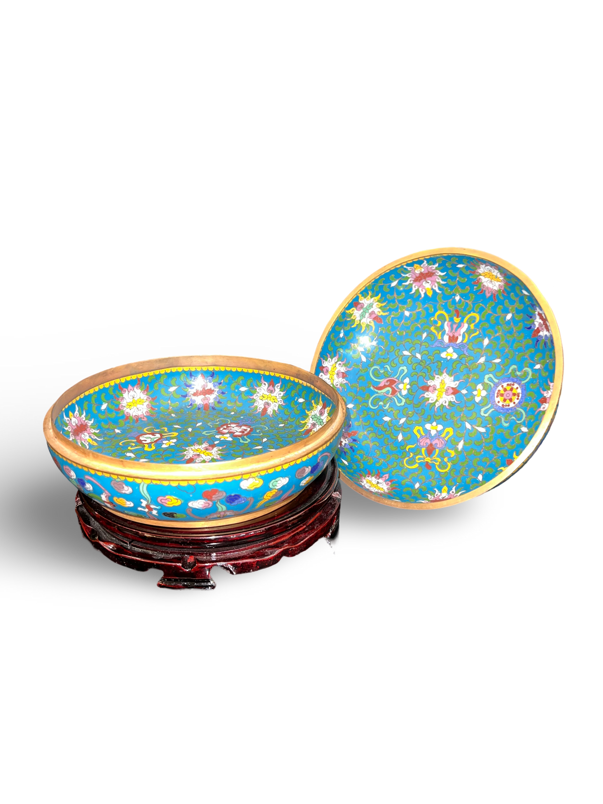 Cloisonné Enamel Box with Lotus and Ruyi Motifs