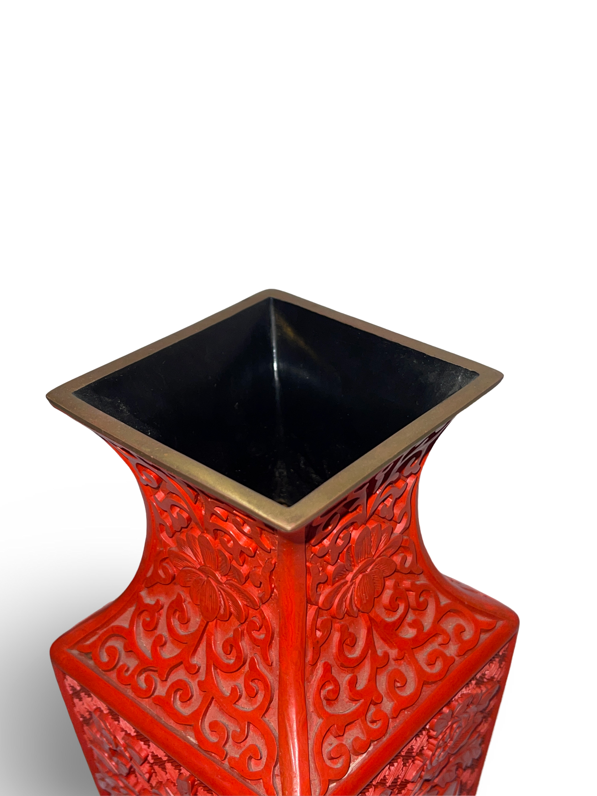 Carved Cinnabar Lacquer Vase