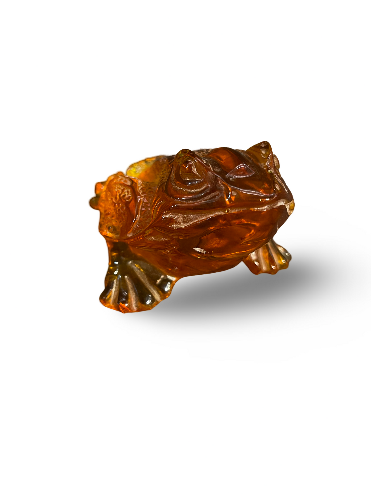 Amber Sculpture of a Frog