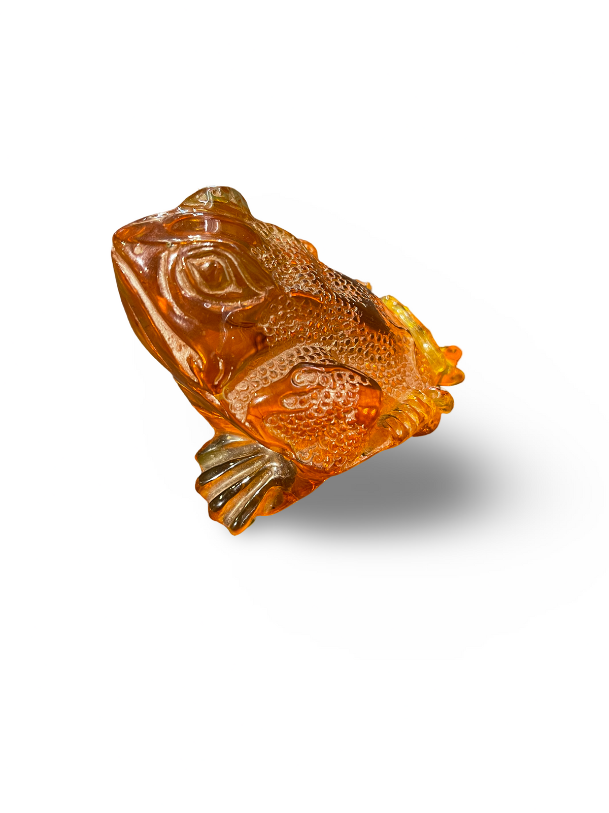 Amber Sculpture of a Frog