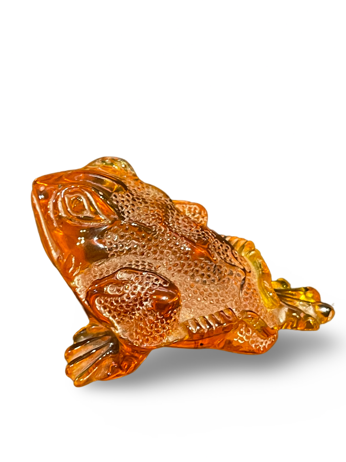 Amber Sculpture of a Frog