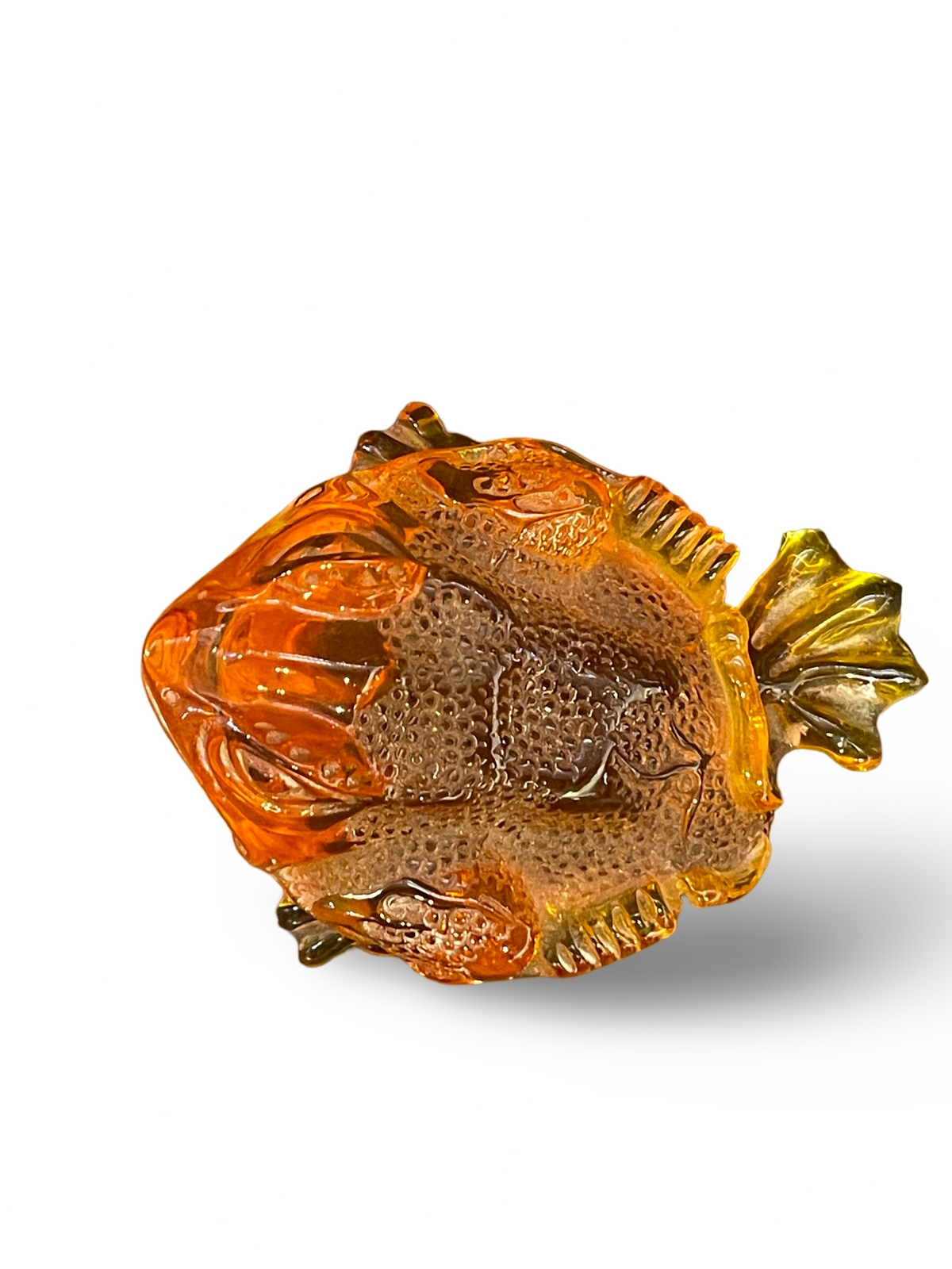 Amber Sculpture of a Frog
