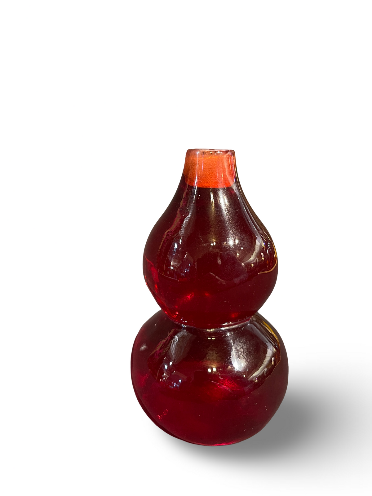 Amber Gourd-Shaped Vessel
