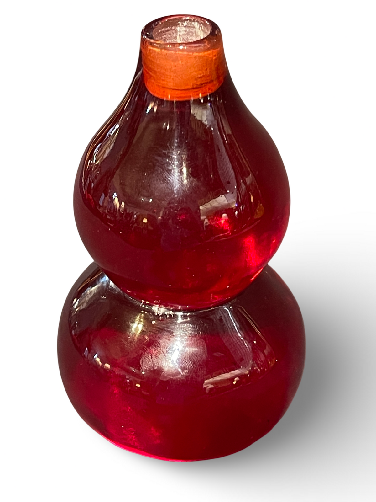 Amber Gourd-Shaped Vessel