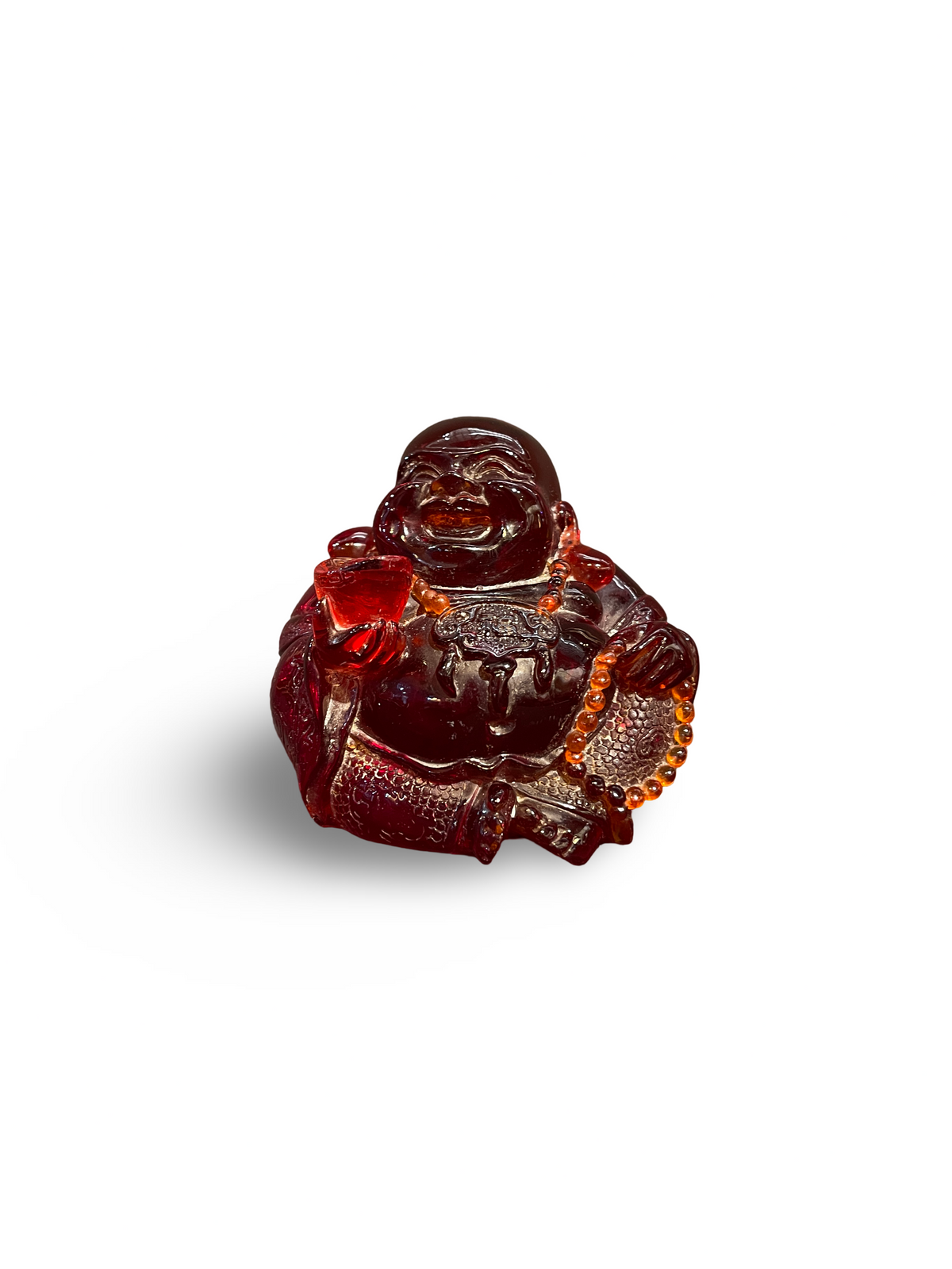 Burgundy Amber Buddha Sculpture