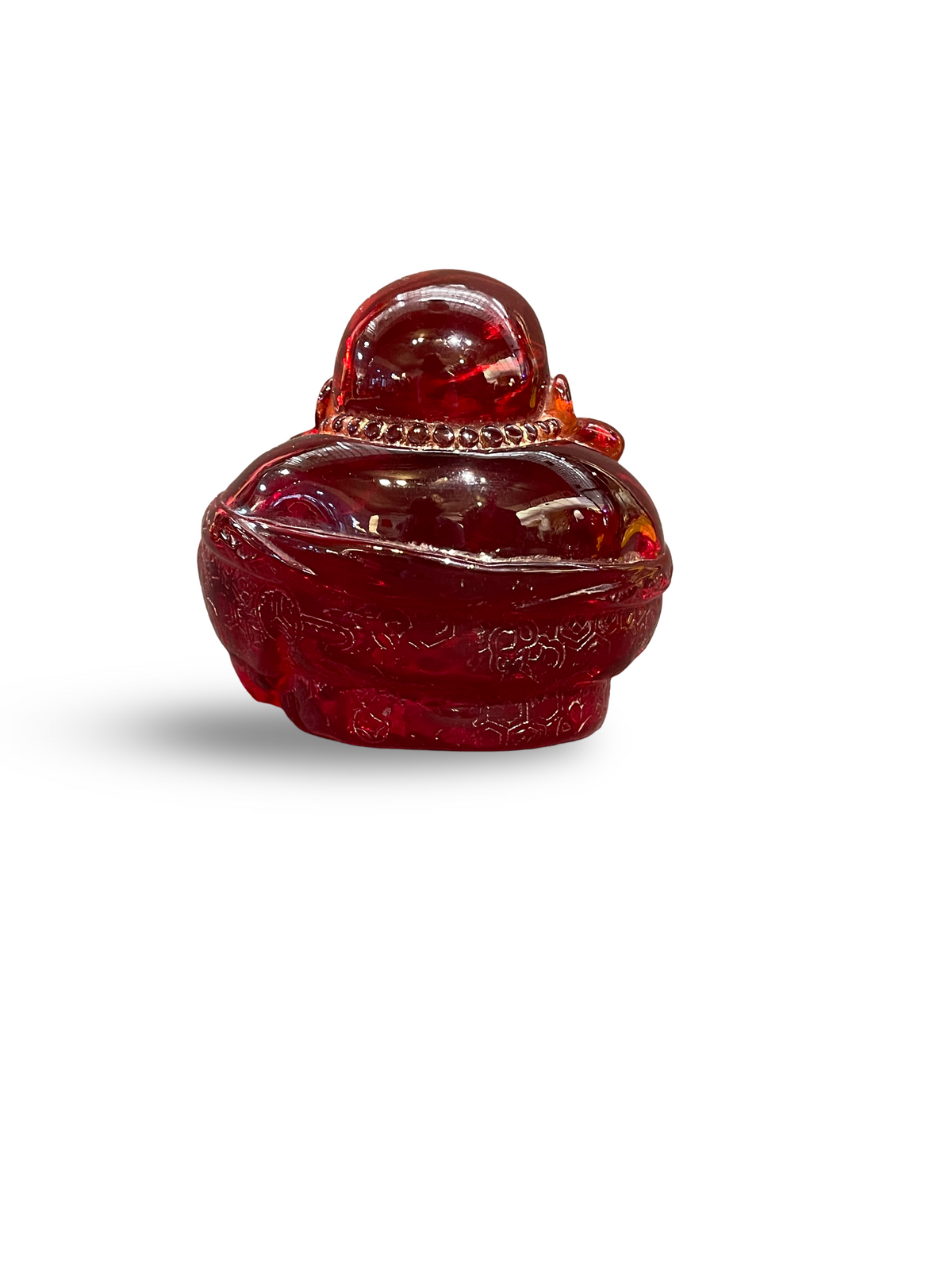 Burgundy Amber Buddha Sculpture