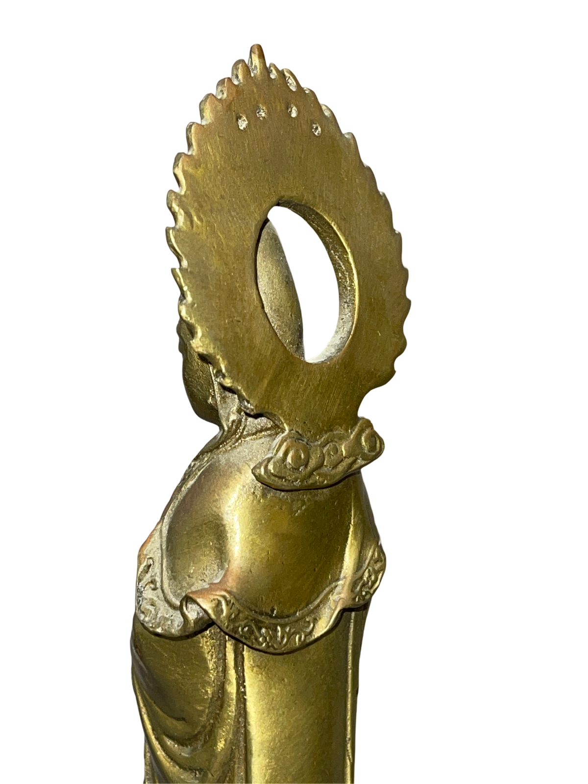 Bronze Sculpture of Bodhisattva Guanyin with Halo