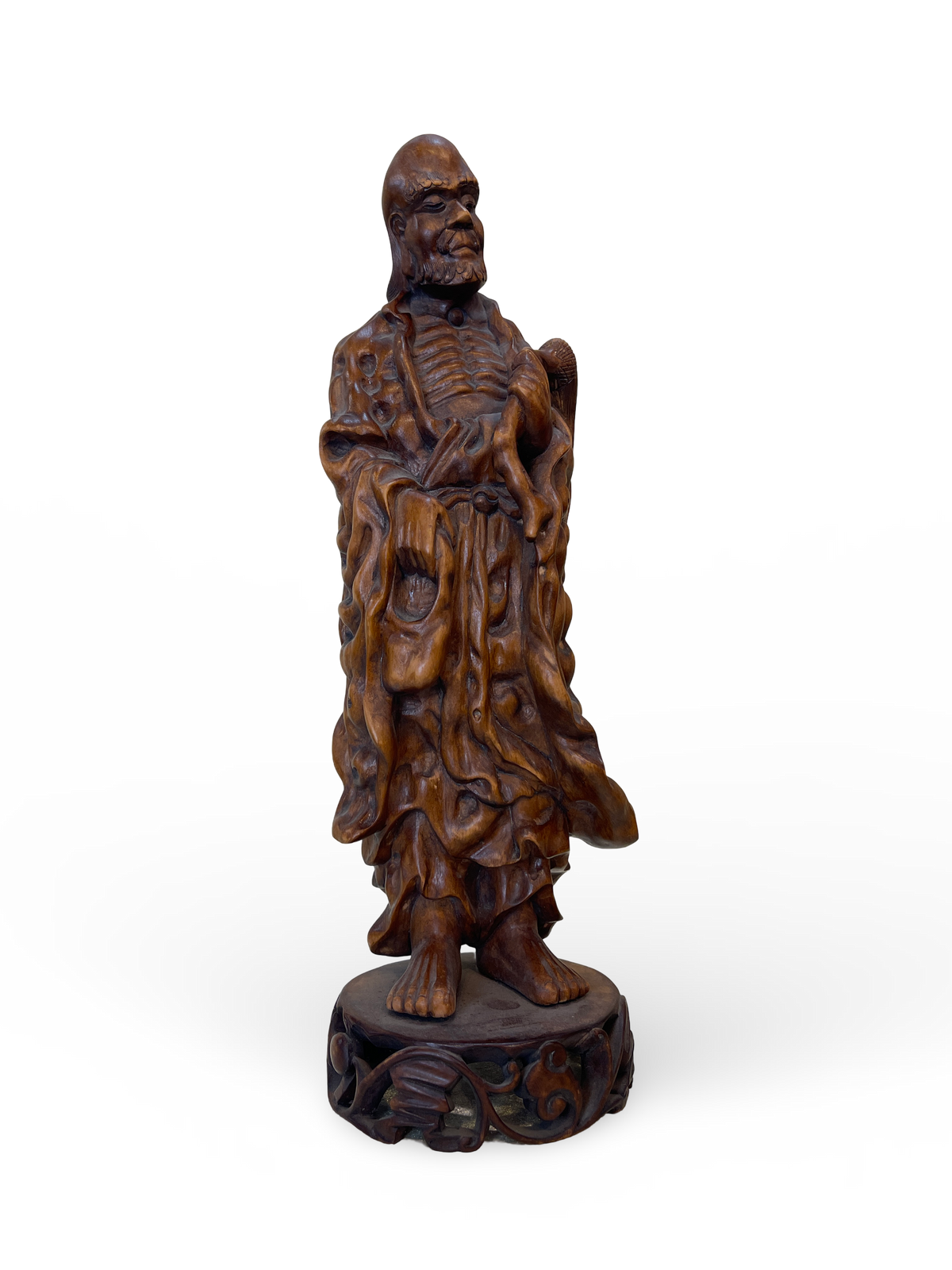 Carved Wooden Figure of an Ascetic