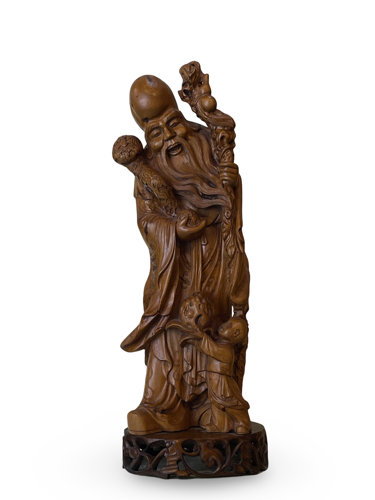 Carved Wooden Sculpture of Shouxing