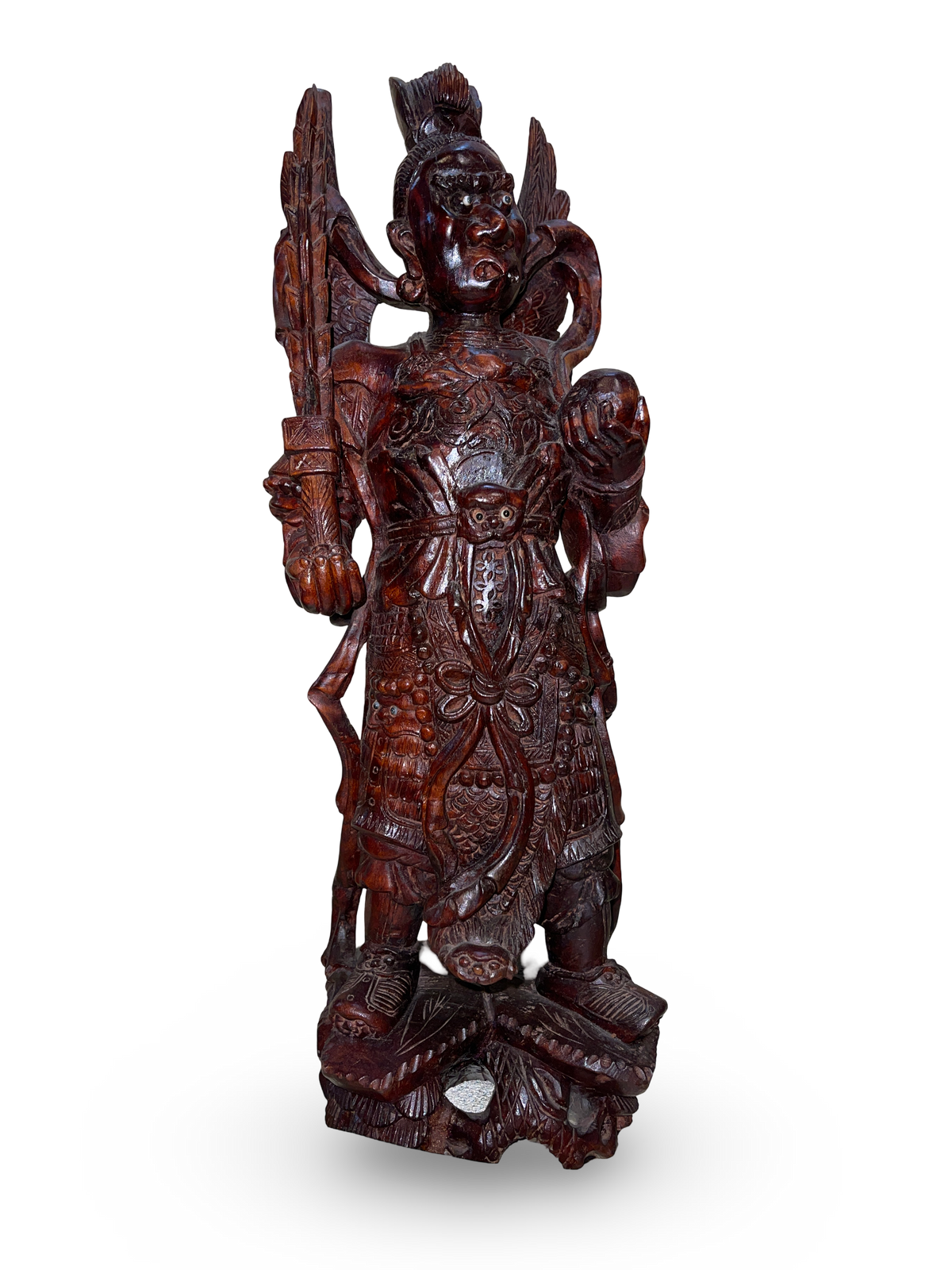 Carved Wooden Guardian Figure