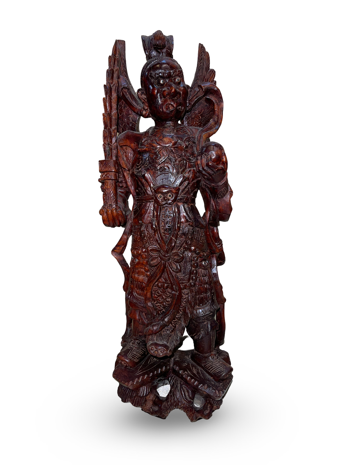 Carved Wooden Guardian Figure