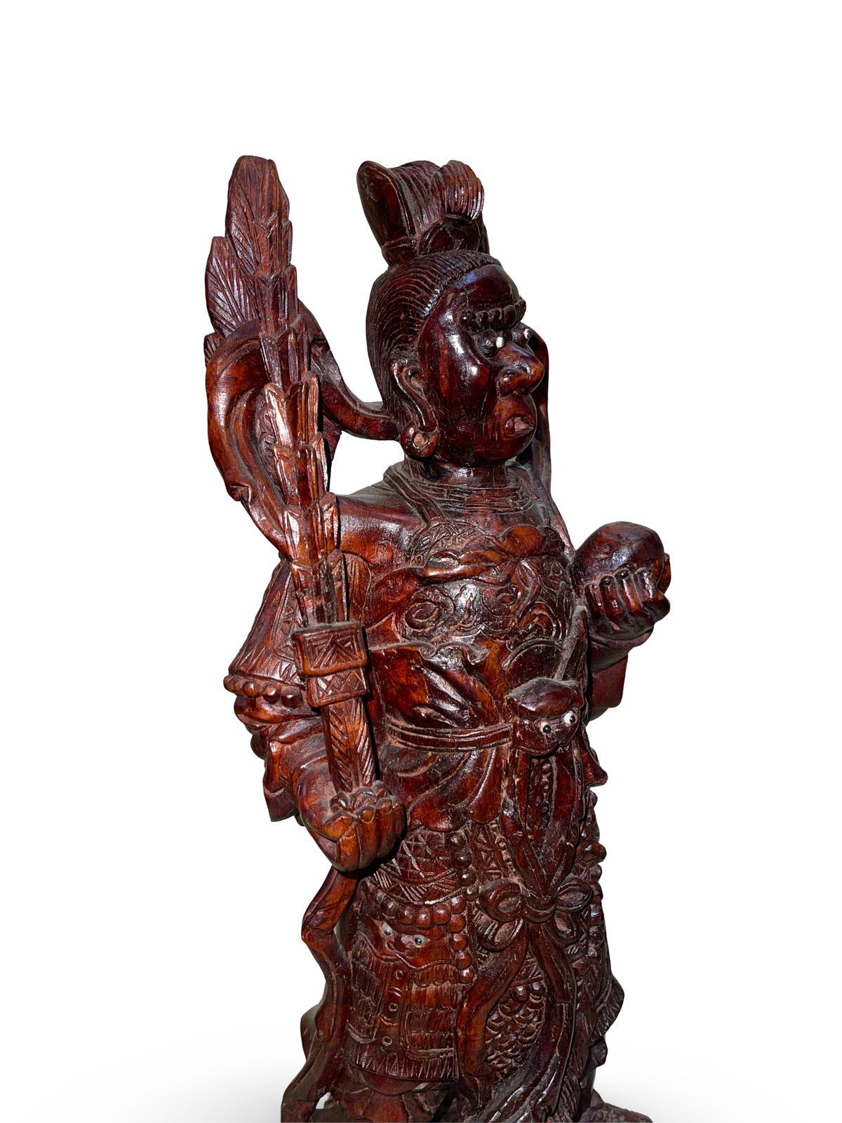 Carved Wooden Guardian Figure
