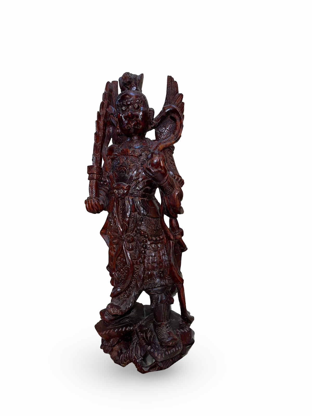 Carved Wooden Guardian Figure