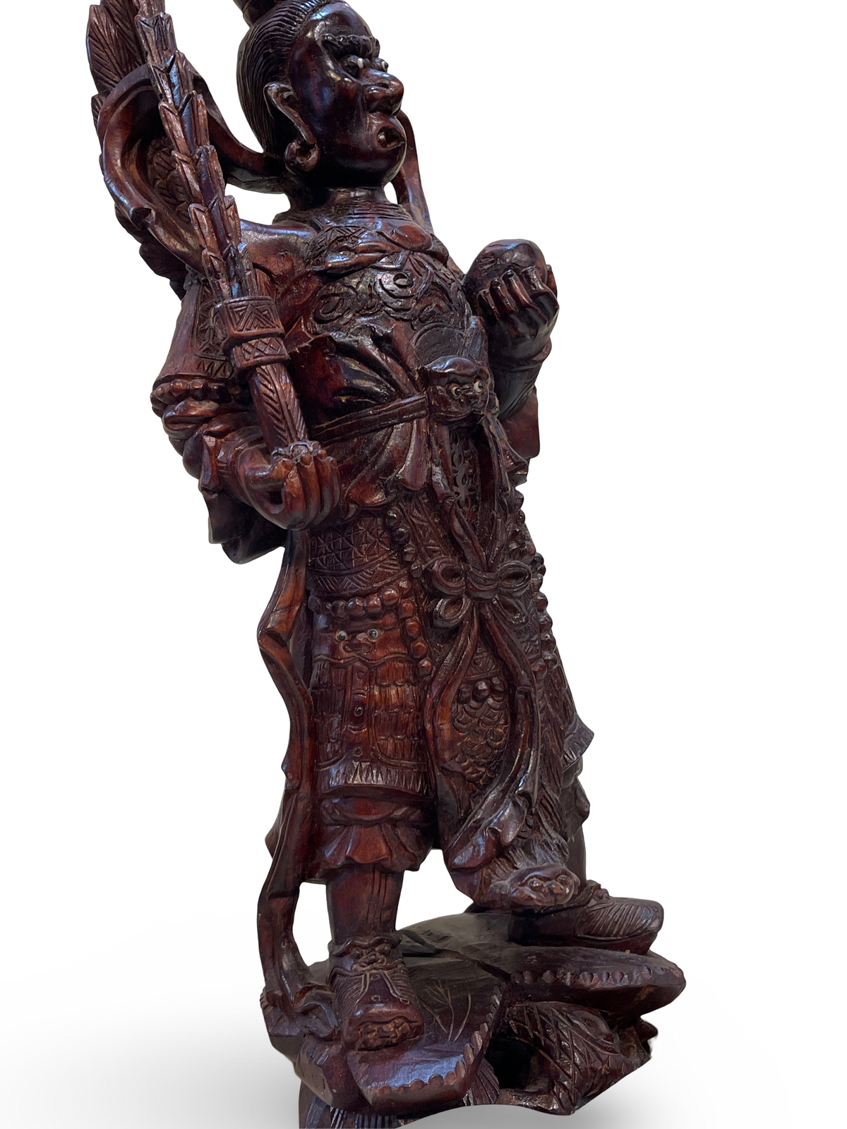 Carved Wooden Guardian Figure