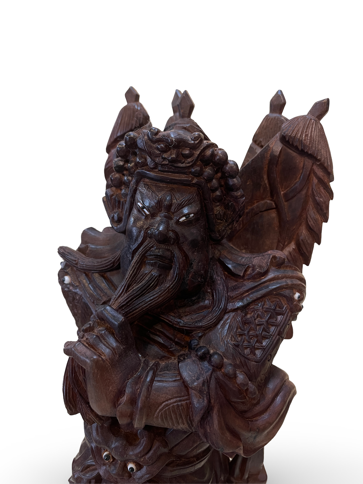 Carved Wood Figure of Guan Yu