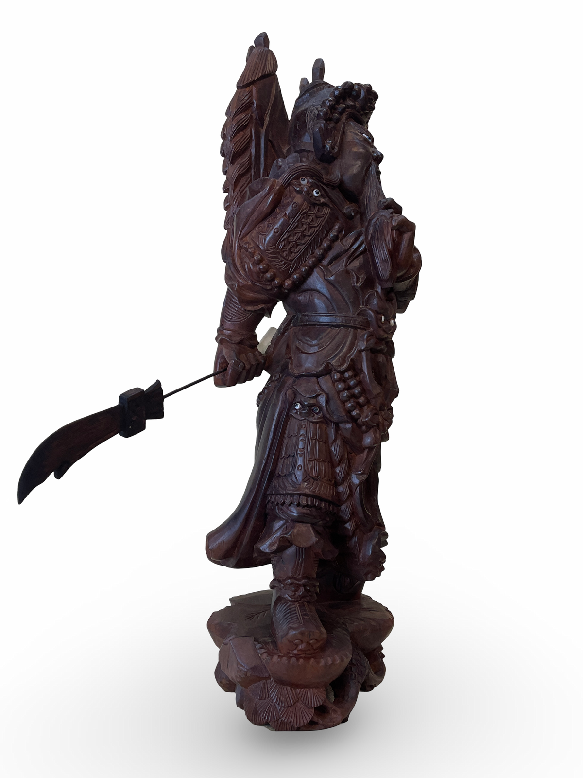 Carved Wood Figure of Guan Yu
