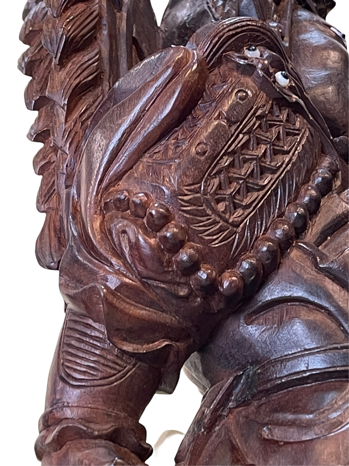 Carved Wood Figure of Guan Yu