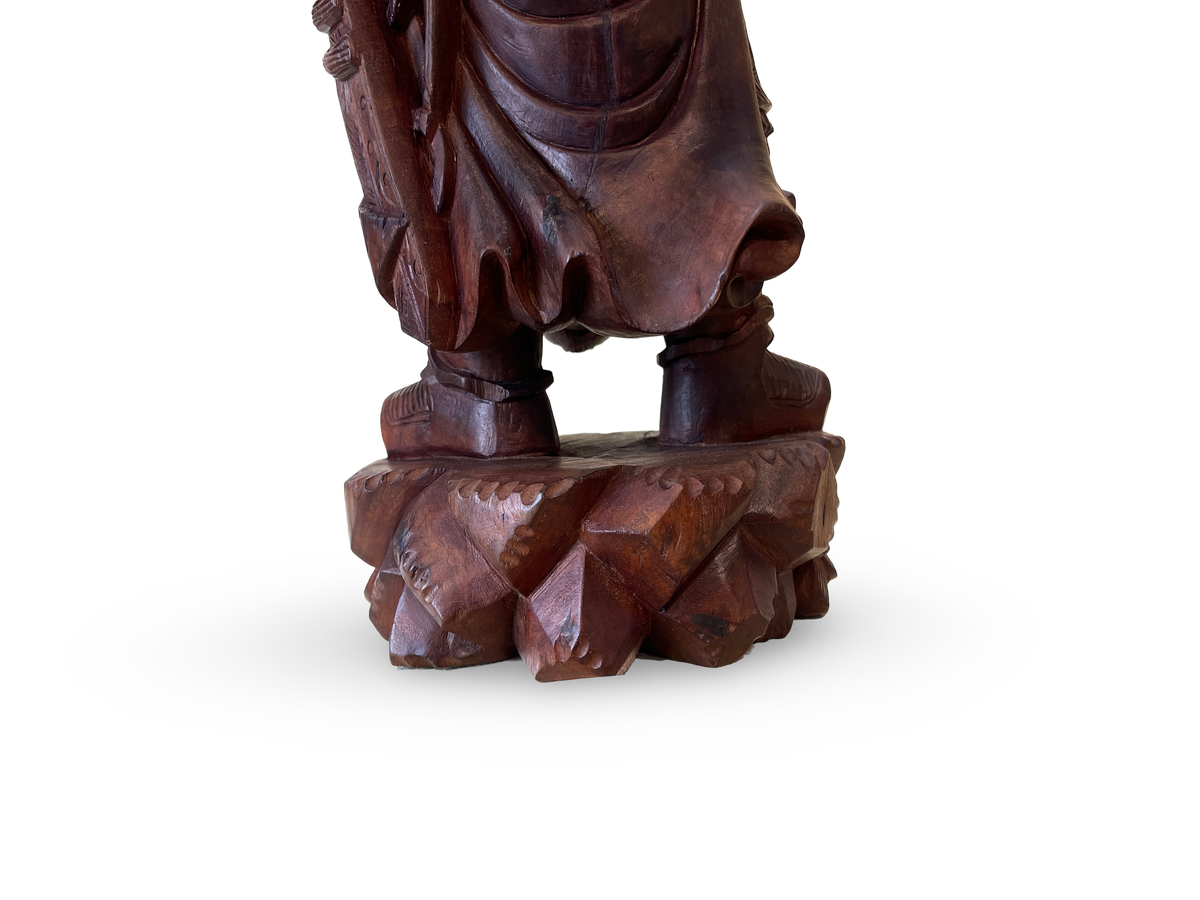Carved Wood Figure of Guan Yu