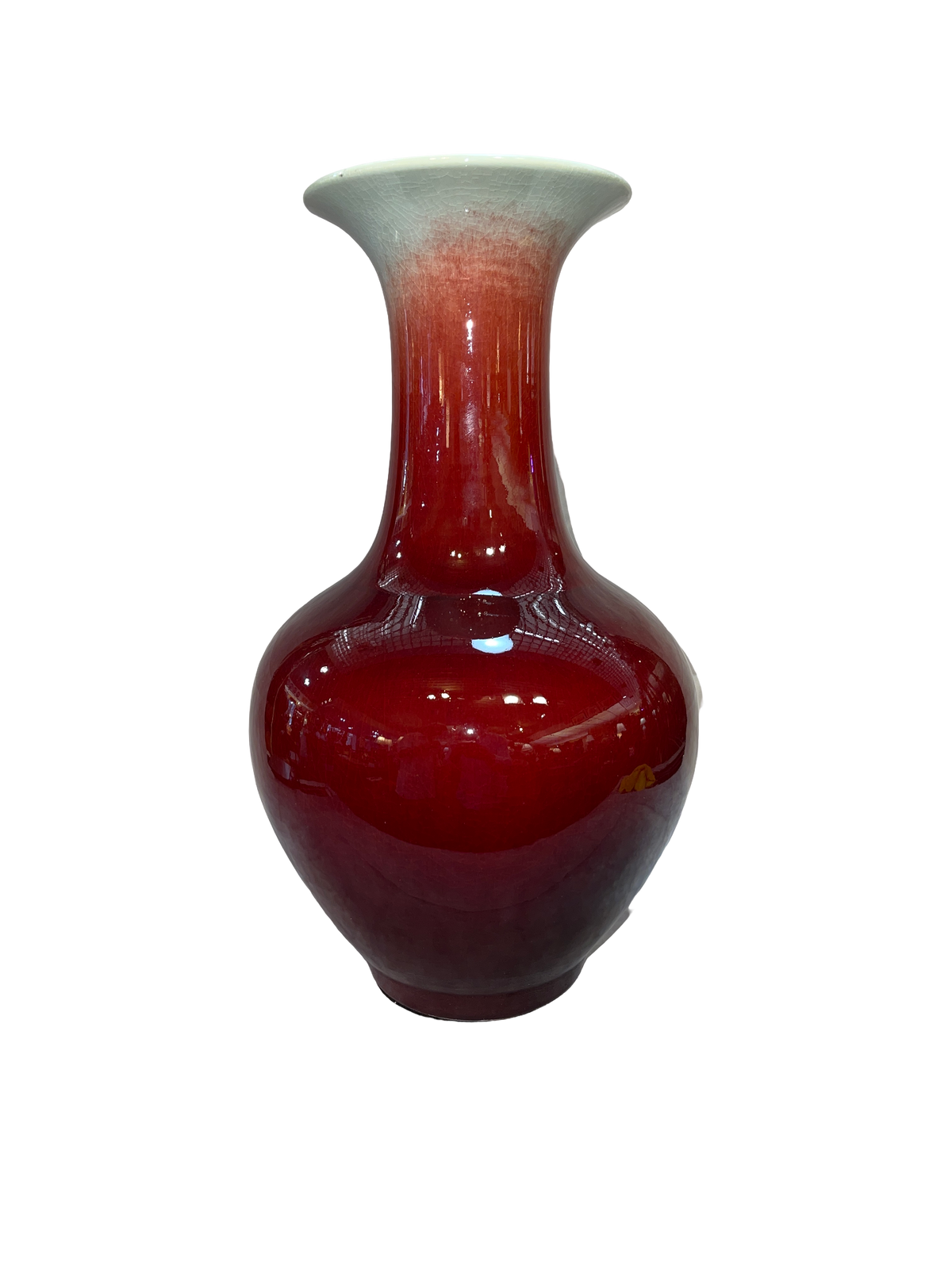 Langyao Red Yuhuchunping Porcelain Vase