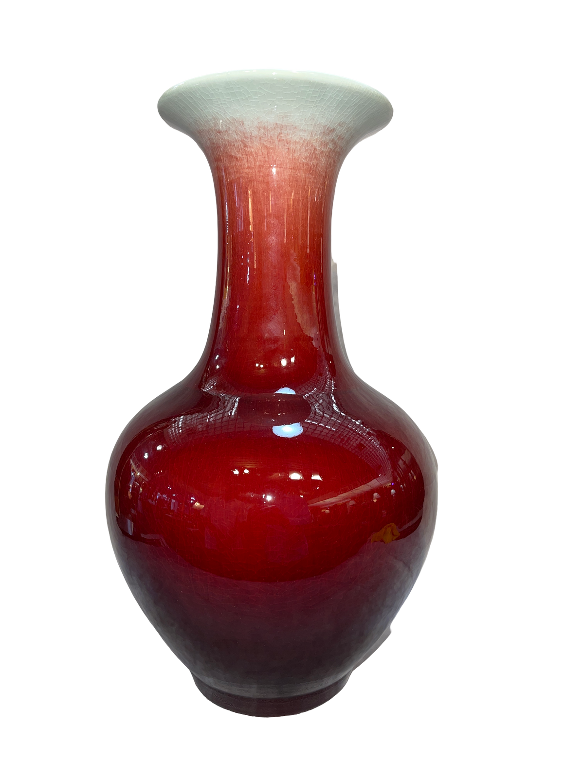 Langyao Red Yuhuchunping Porcelain Vase