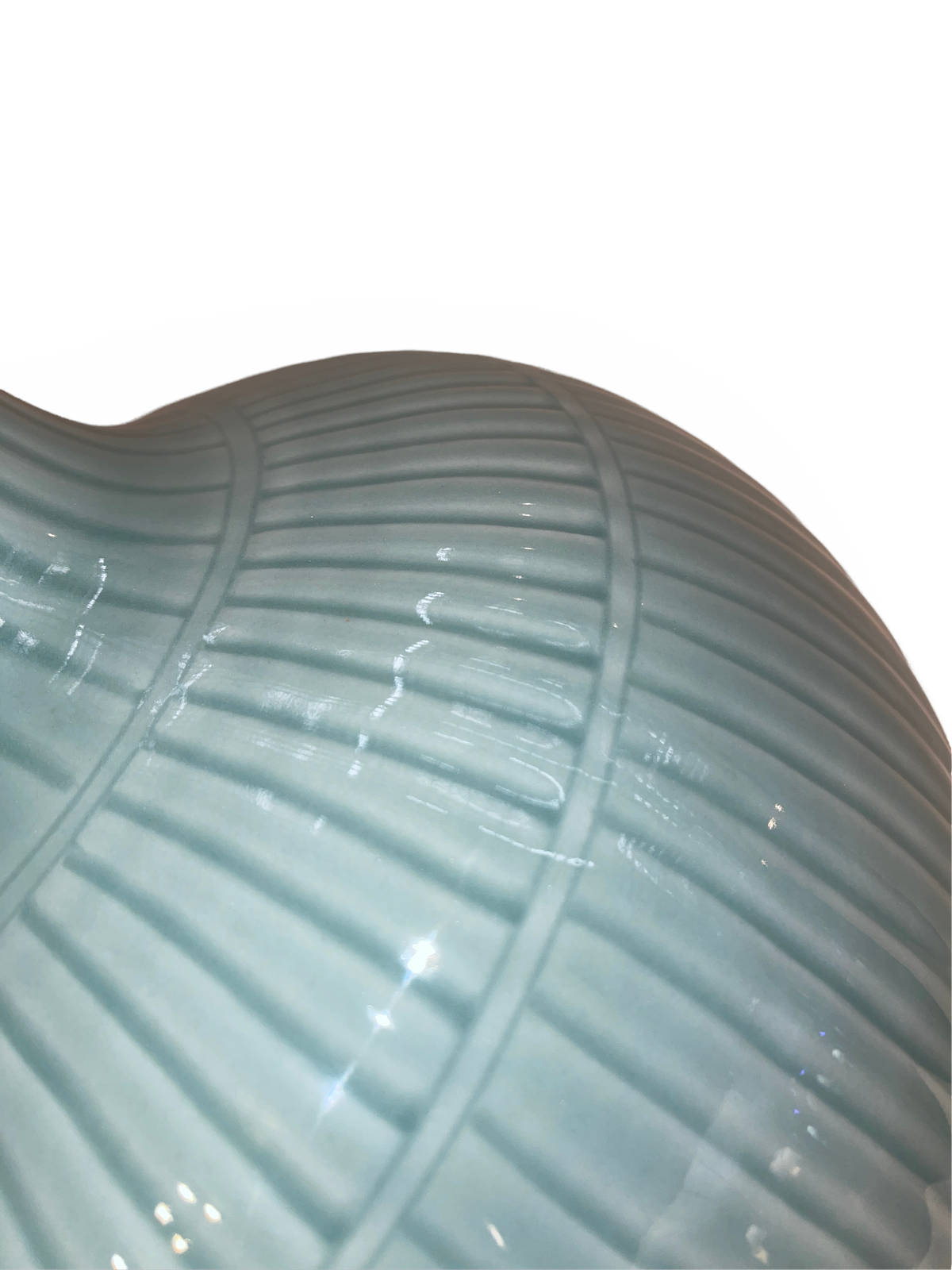 Celadon Ribbed Tianqiuping Vase